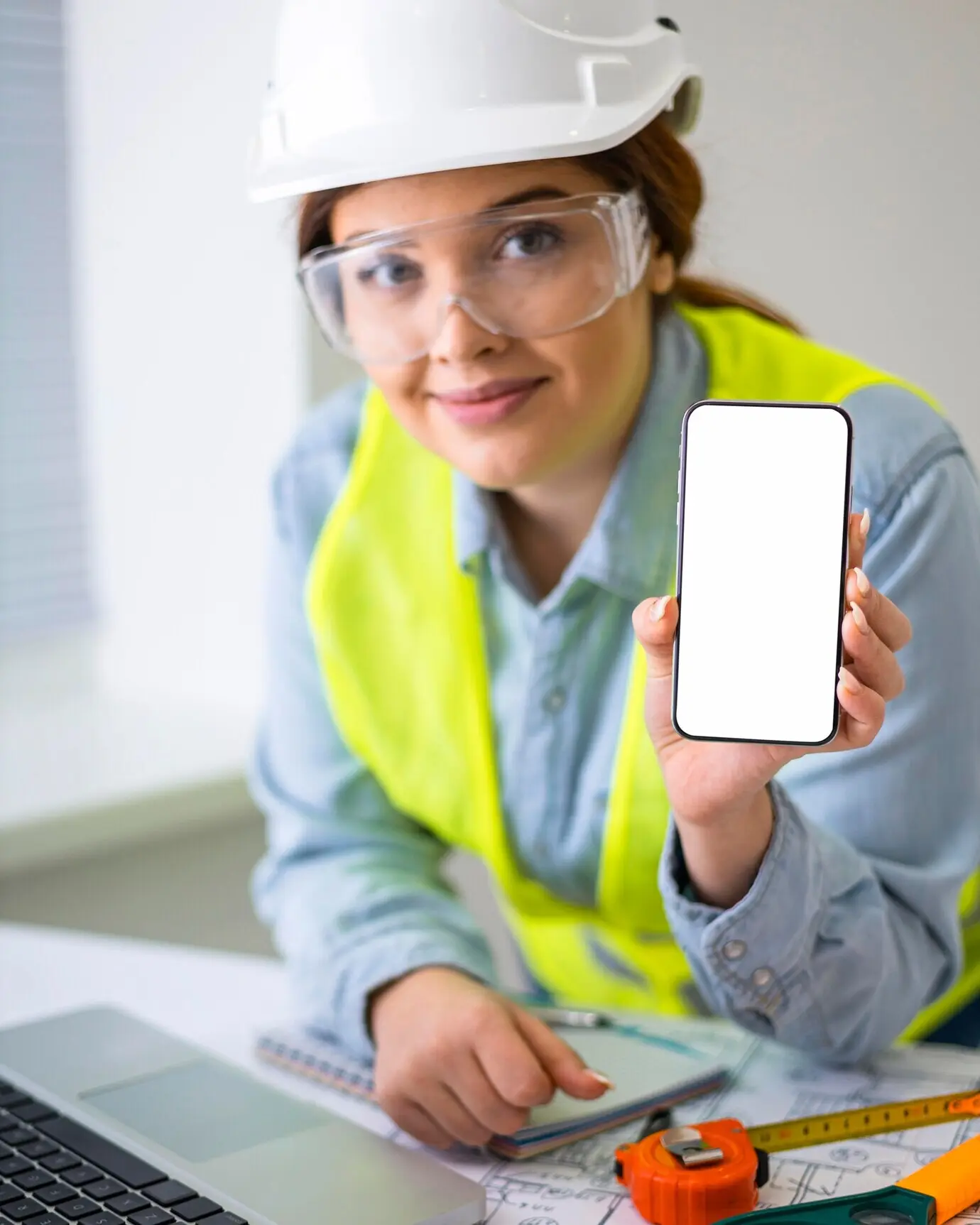 Женщина, работающая инженером.